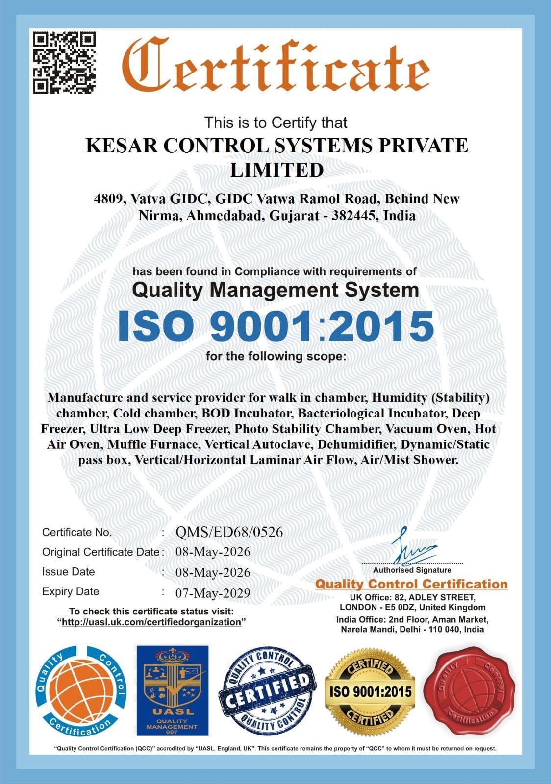 ISO Certificate