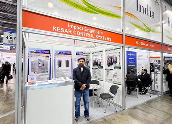 Kesar staff demonstrating product features