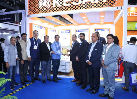 Kesar staff demonstrating product features