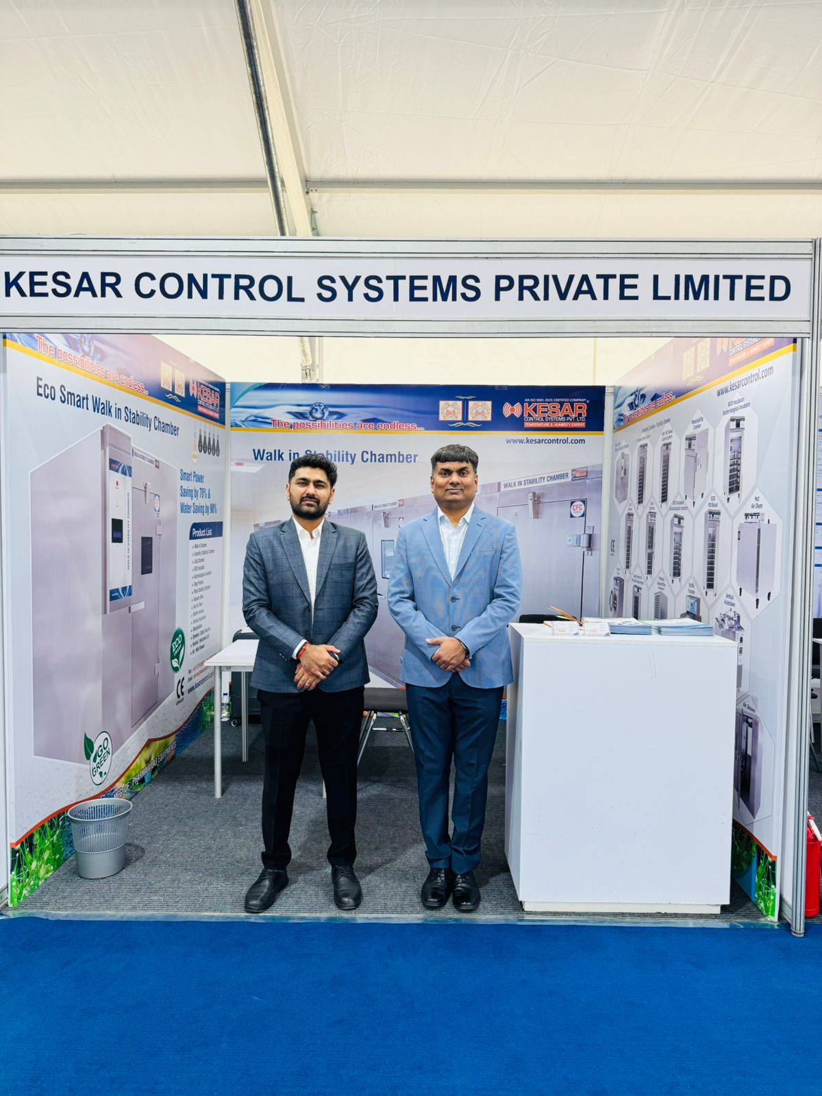 Kesar staff demonstrating product features
