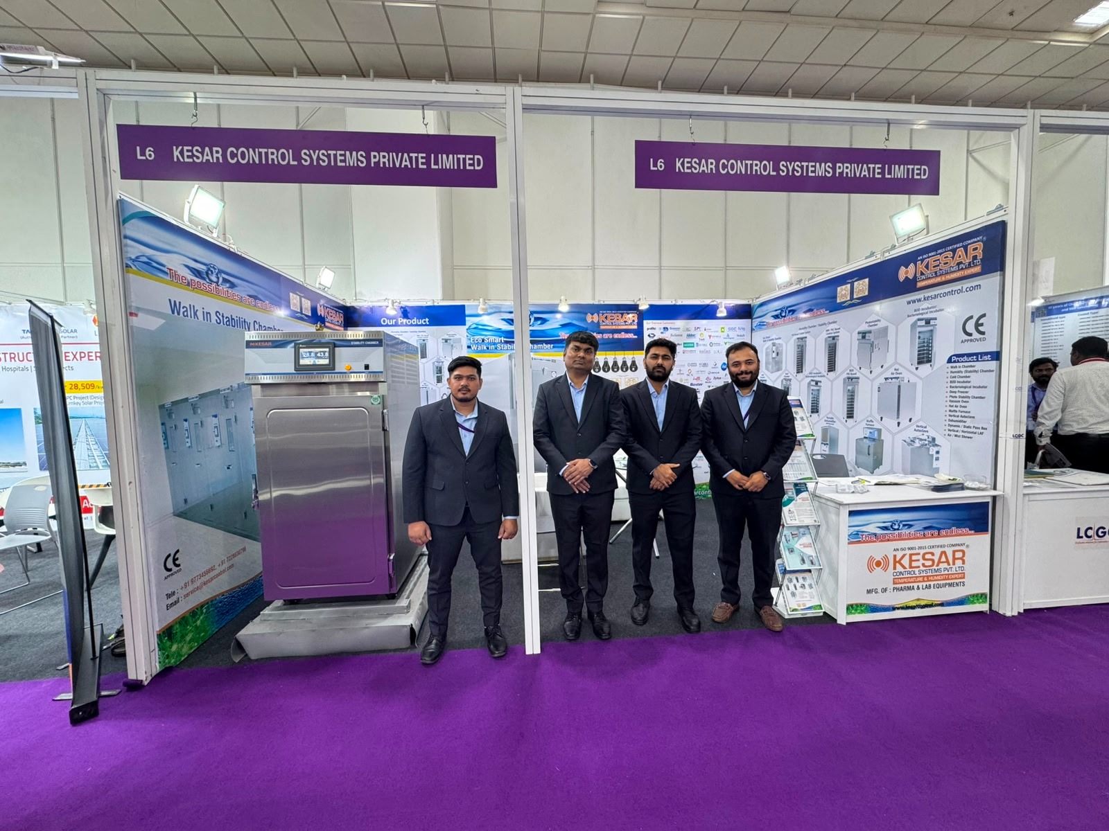 Kesar staff demonstrating product features