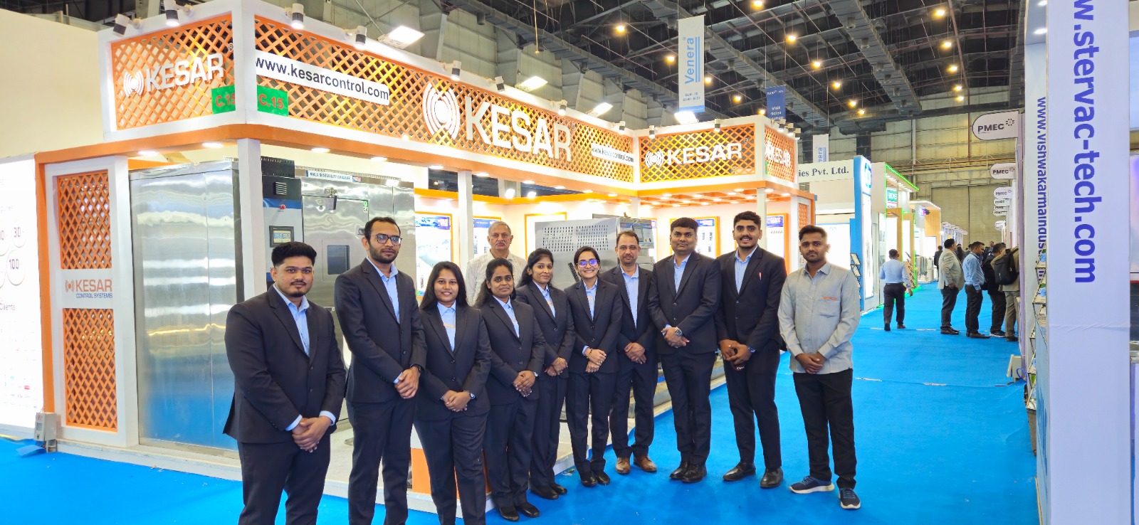 Kesar staff demonstrating product features